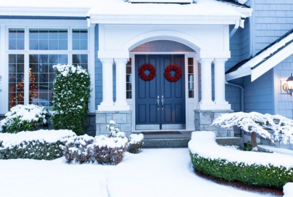 Advanced Care clients house in the snow.