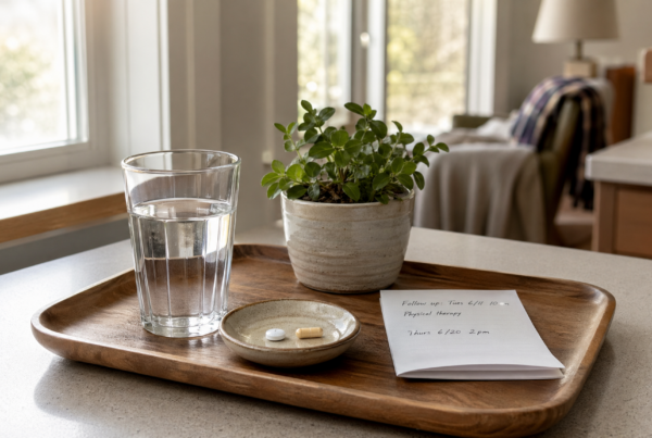 Caring for a loved one at home after surgery - home care setup